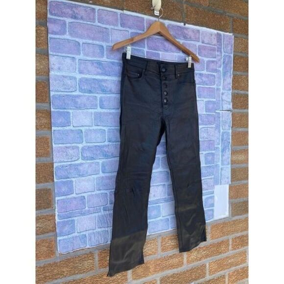 JOSEPH Den cropped leather straight-leg pants size 40/8 - Picture 6 of 12